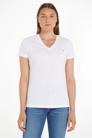 Tommy Hilfiger White Heritage V-Neck T-Shirt - Image 1 of 5