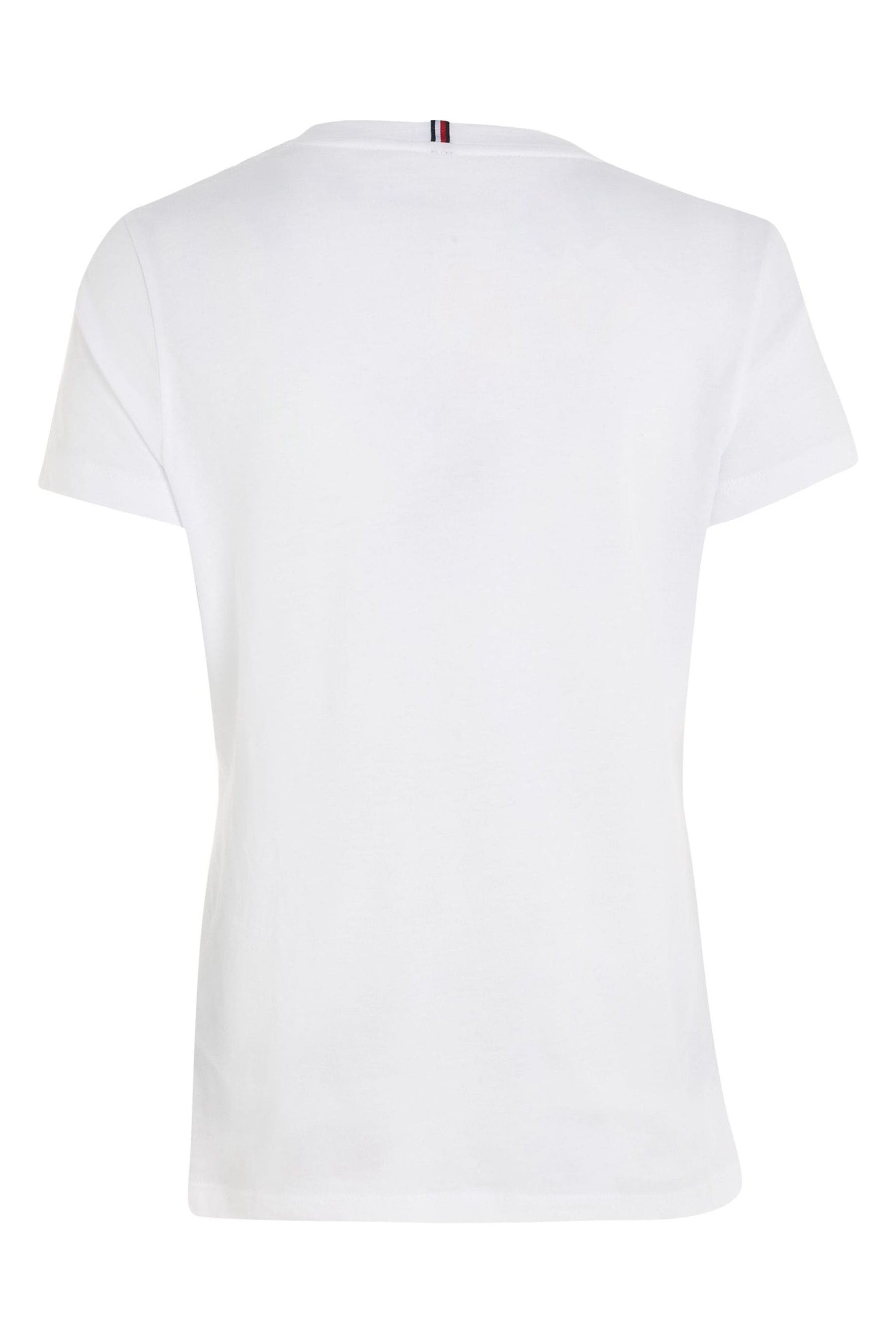 Buy Tommy Hilfiger White Heritage V Neck T Shirt from Next Oman