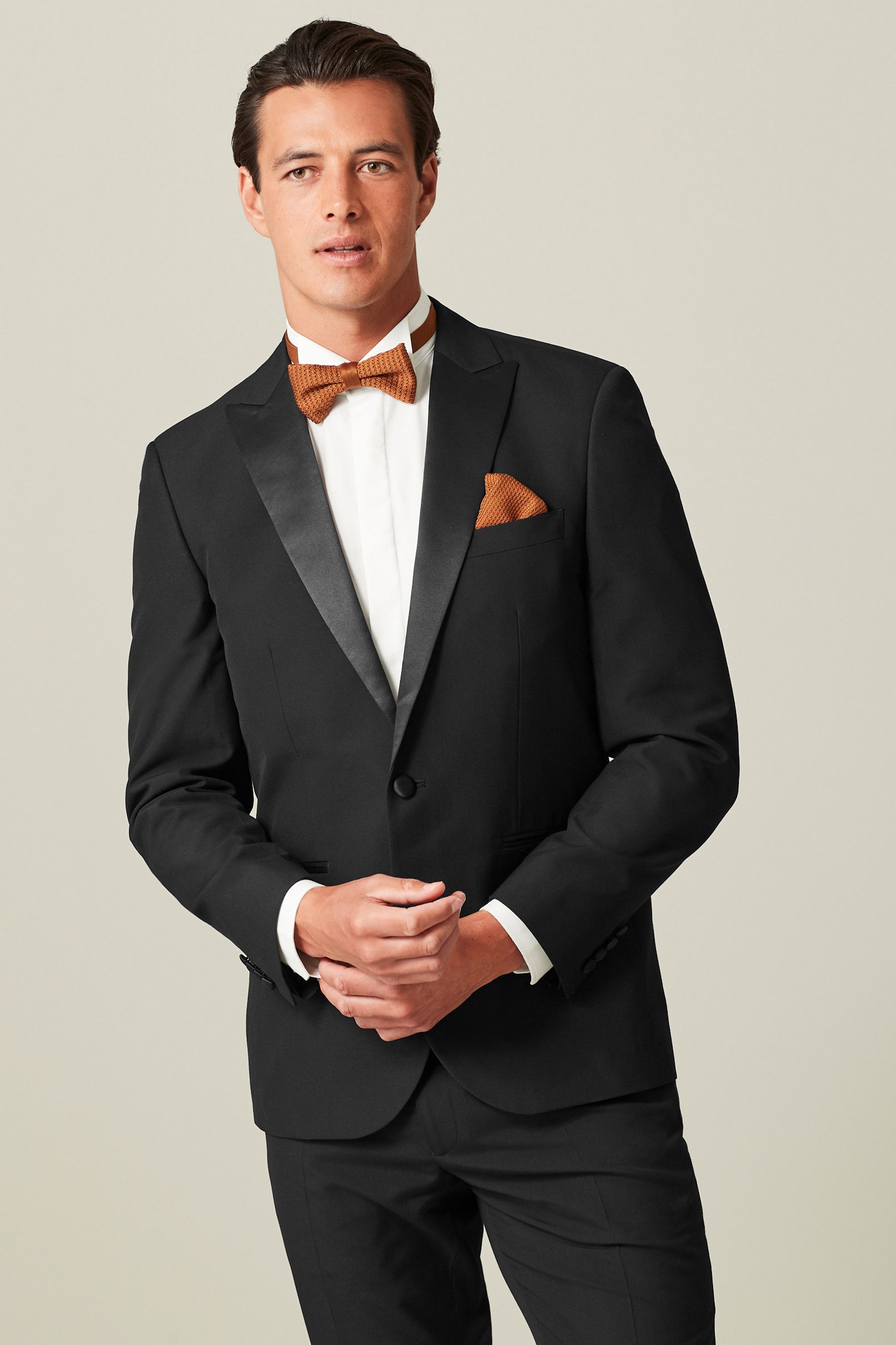 Buy Black Tailored Fit Tuxedo Suit Jacket from the Next UK online shop