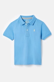 Joules Woody Blue Pique Cotton Polo Shirt - Image 1 of 5