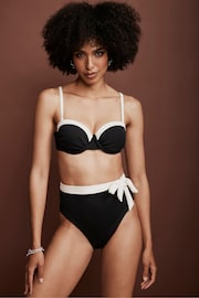 Mint Velvet Black/White Cupped Underwire Bikini Top - Image 3 of 8