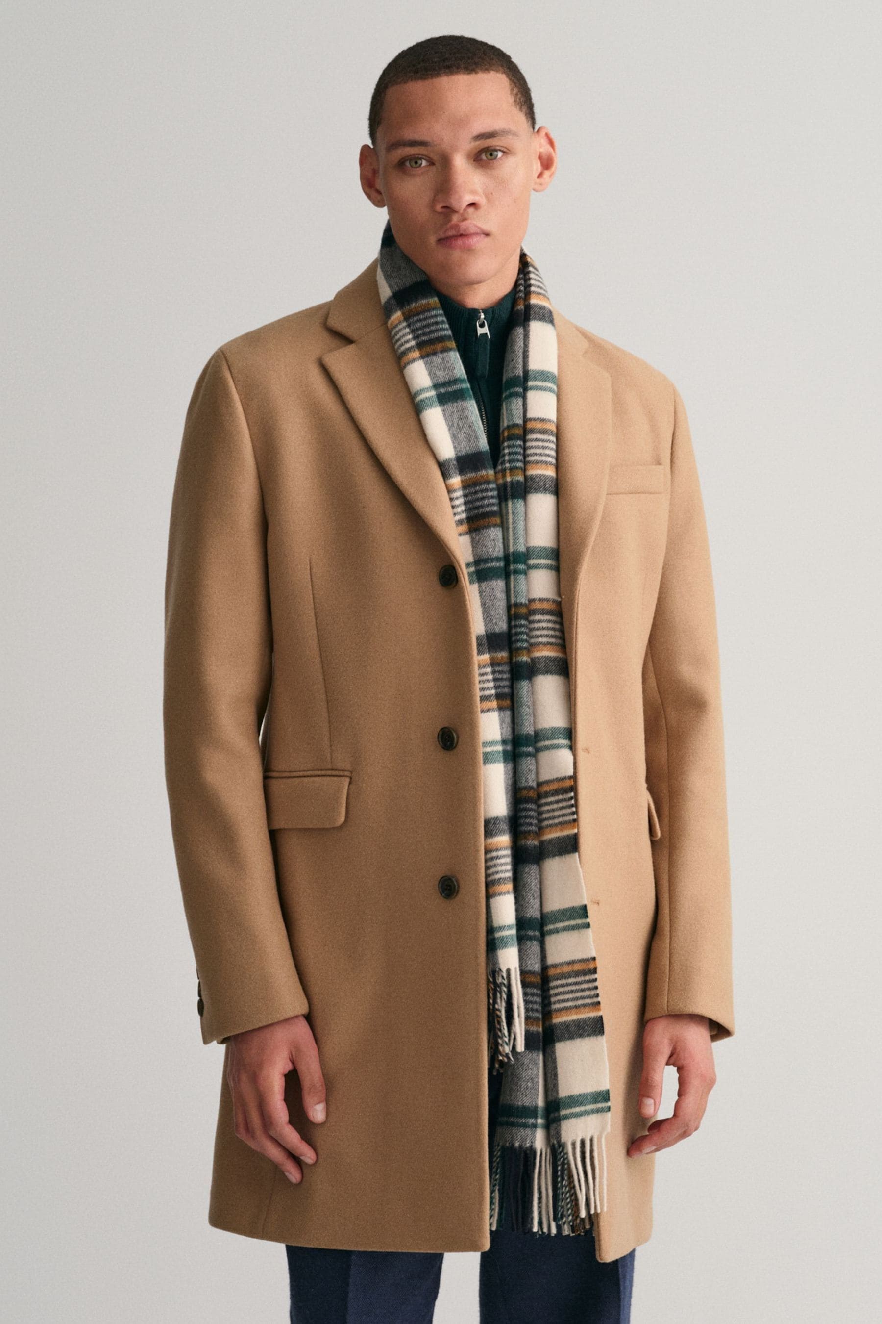 Buy GANT Tailored Fit Classic Wool Top Coat from Next Luxembourg