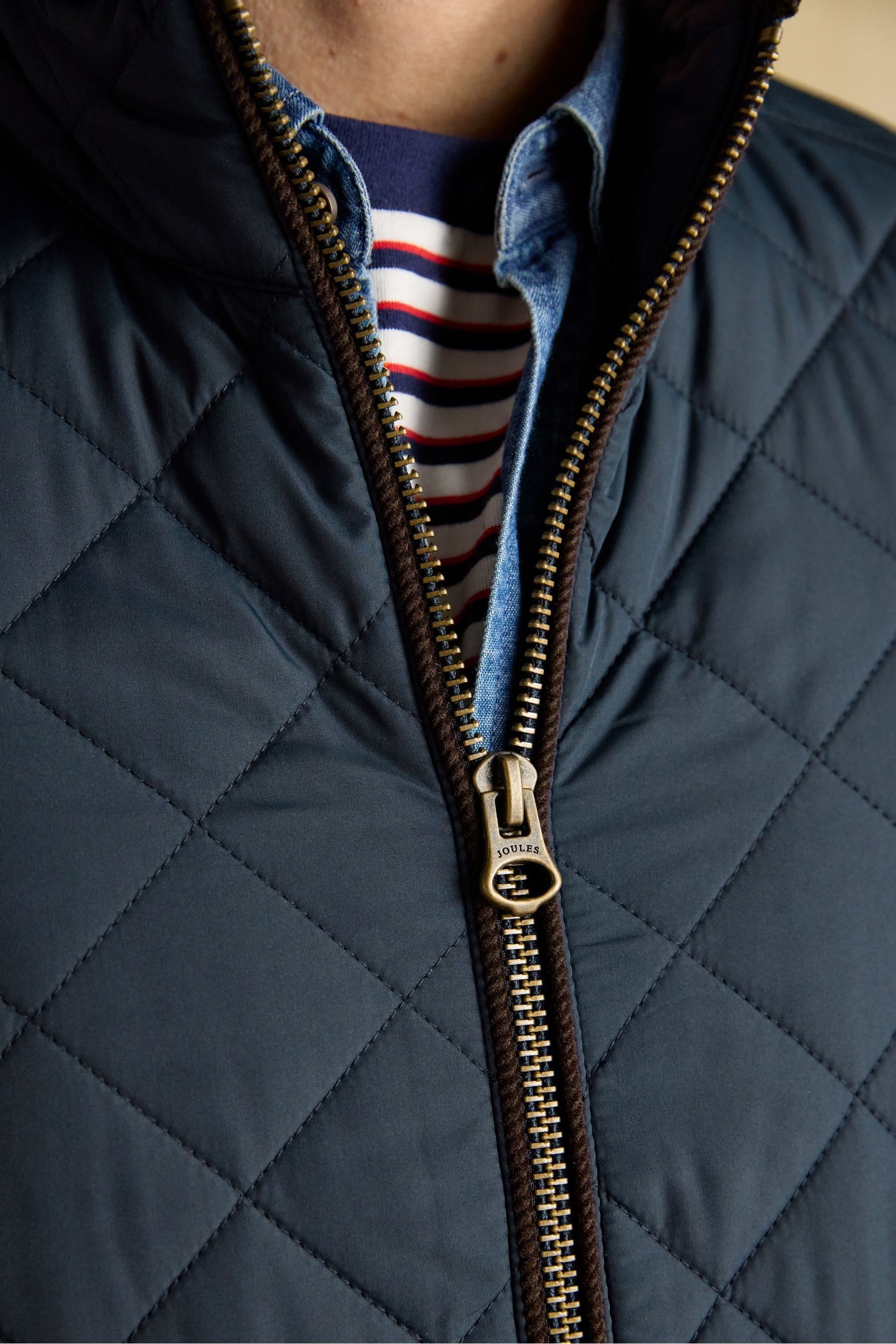 Buy Joules Maynard Navy Blue Diamond Quilted Jacket from Next USA