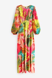 Bright Floral Kew Collection Long Sleeve Maxi Dress - Image 5 of 6