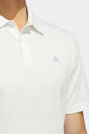 adidas Golf Light White Go To Printed Mesh Polo Shirt - Image 5 of 7