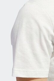 adidas Golf Light White Go To Printed Mesh Polo Shirt - Image 6 of 7