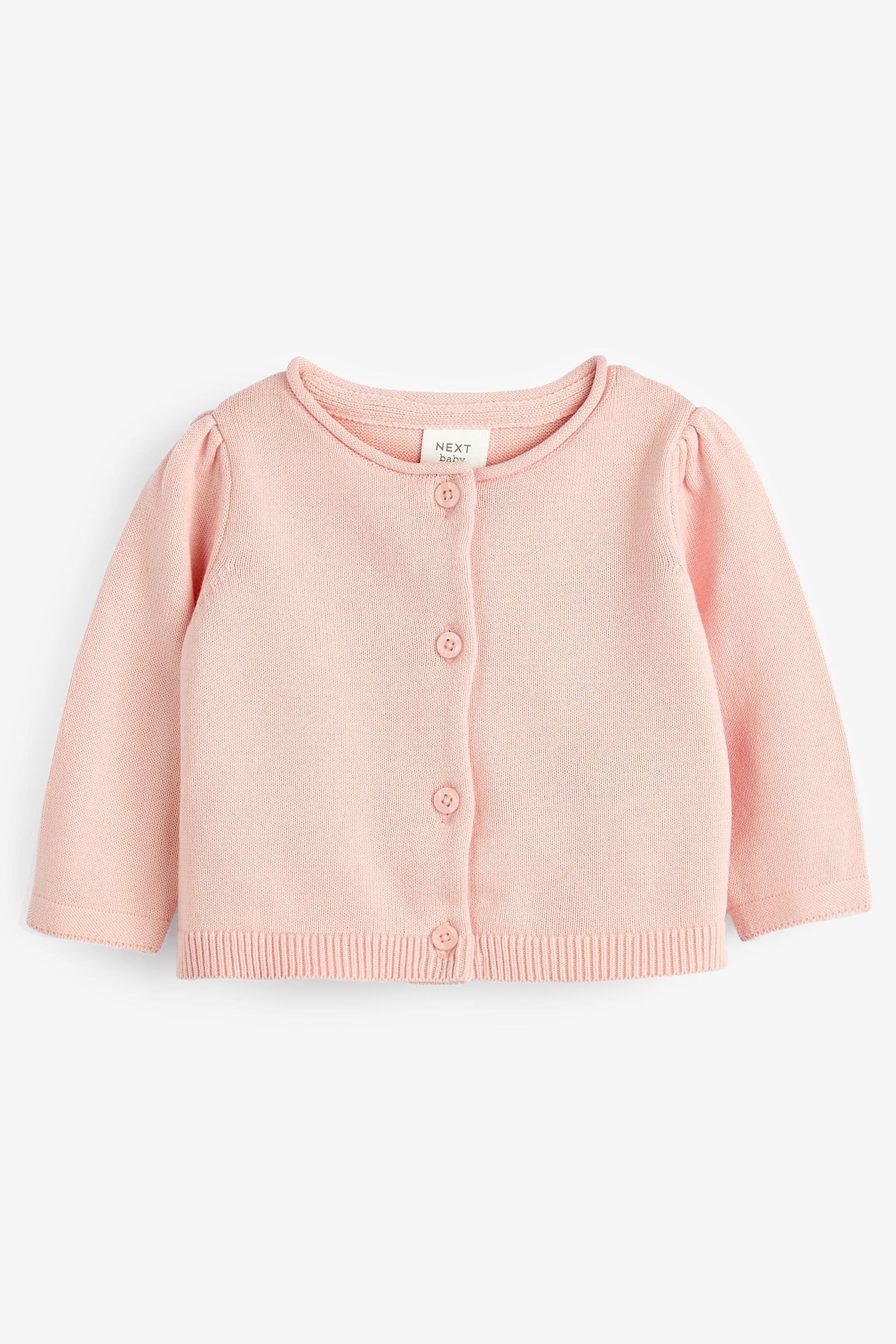 Buy Pink Baby 100 Cotton Knitted Cardigan 0mths 2yrs from the Next UK online shop