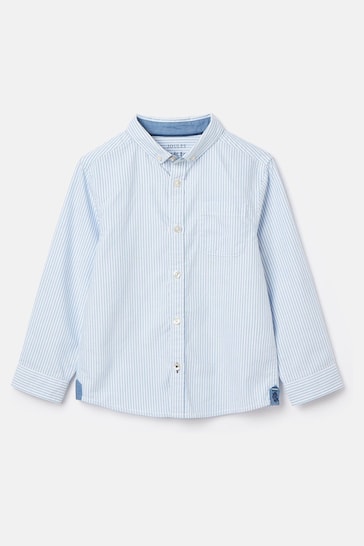 Joules Oxford Blue Long Sleeve Striped Oxford Shirt