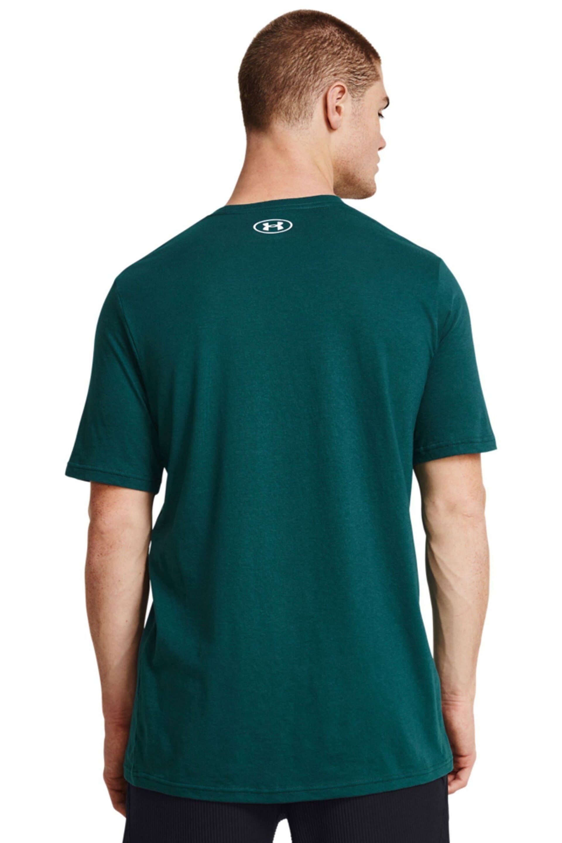 Under Armour Teal Blue Foundation Short Sleeve T-Shirt - Image 4 of 4