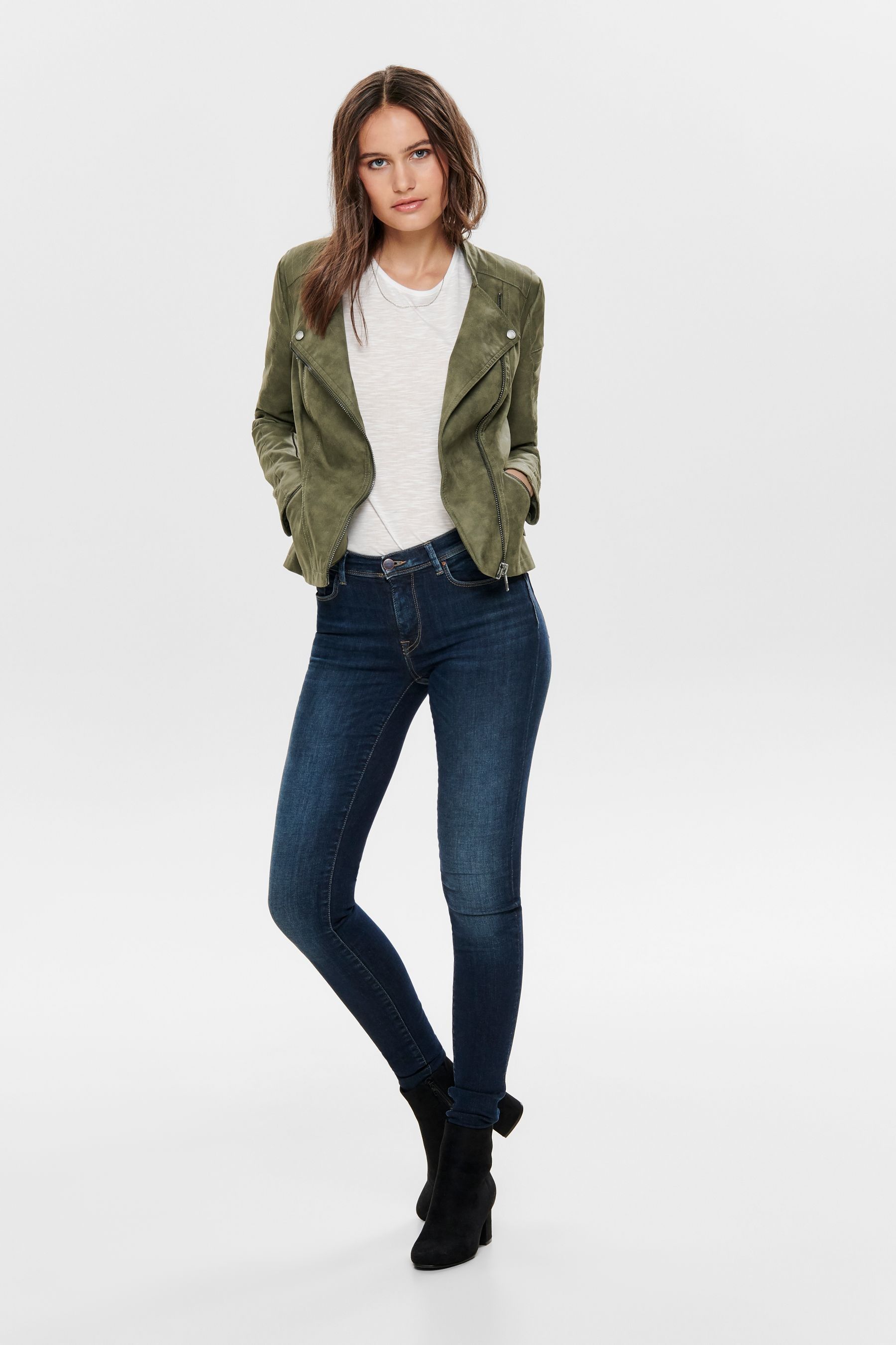 Only suede biker jacket store