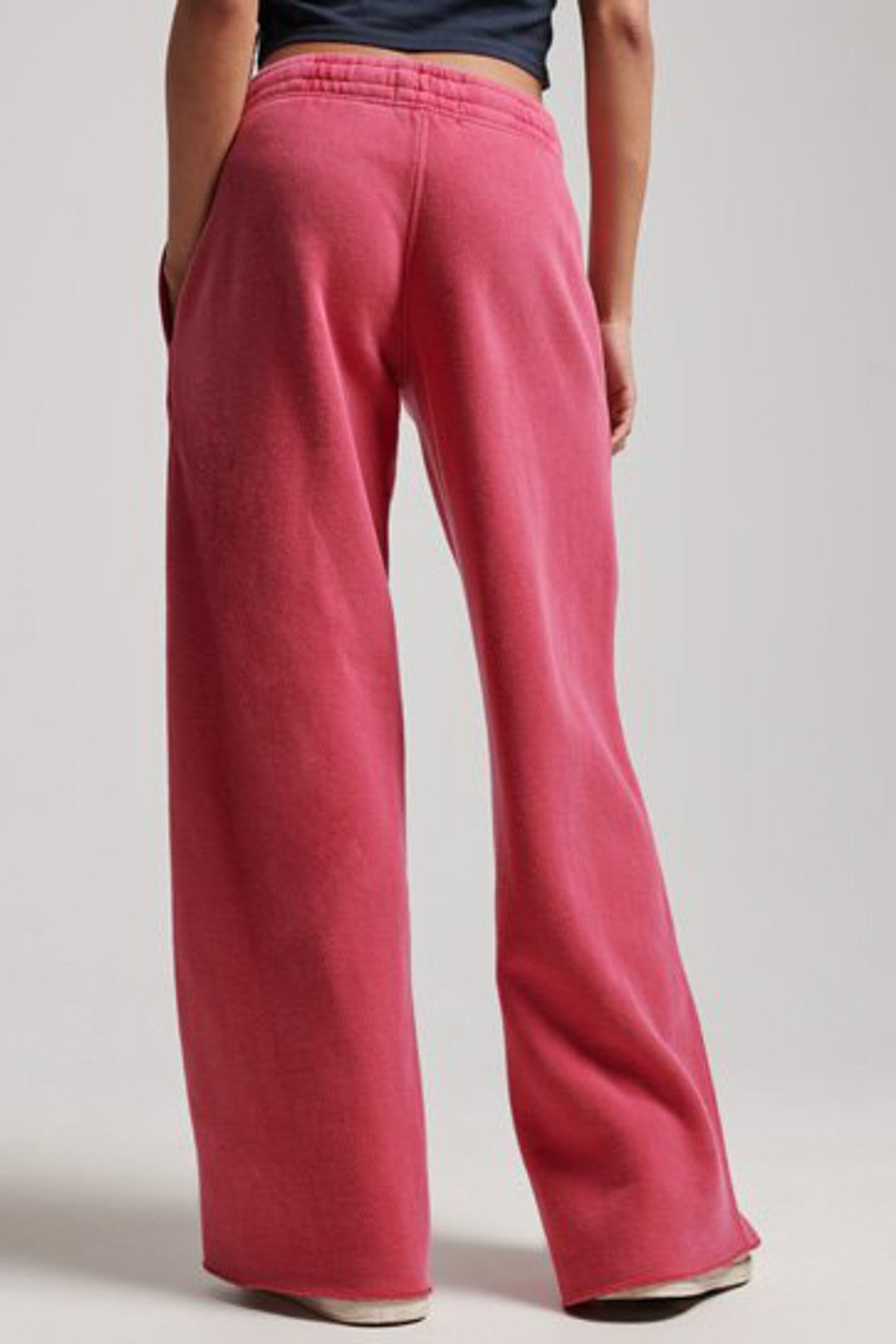 Superdry Pink Wash Straight Joggers - Image 2 of 4