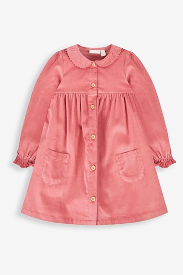 JoJo Maman Bébé Rose Pink Girls' Classic Cord Shirt Dress