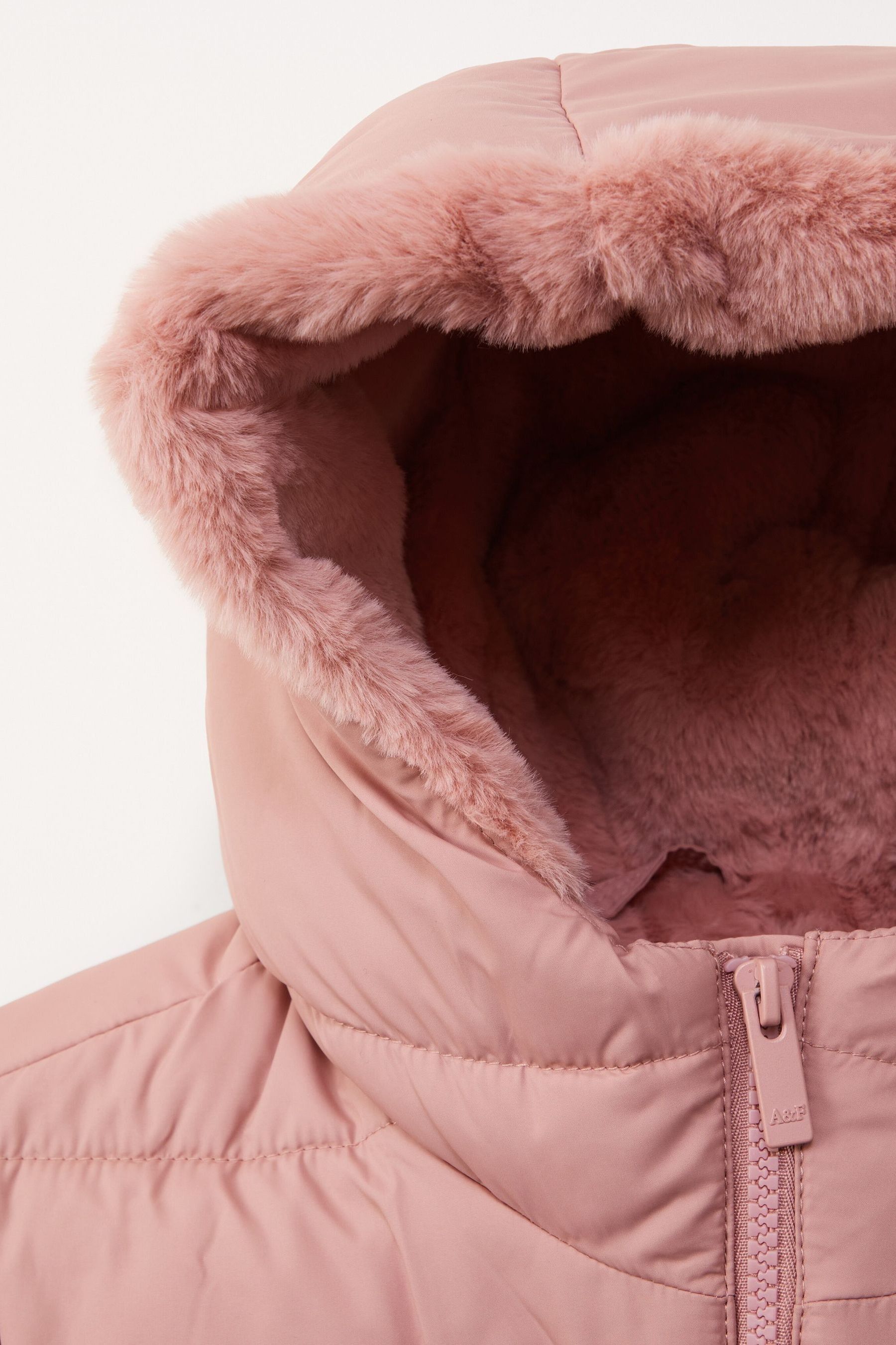 Buy Abercrombie Fitch Pink Puffer Coat from Next Luxembourg