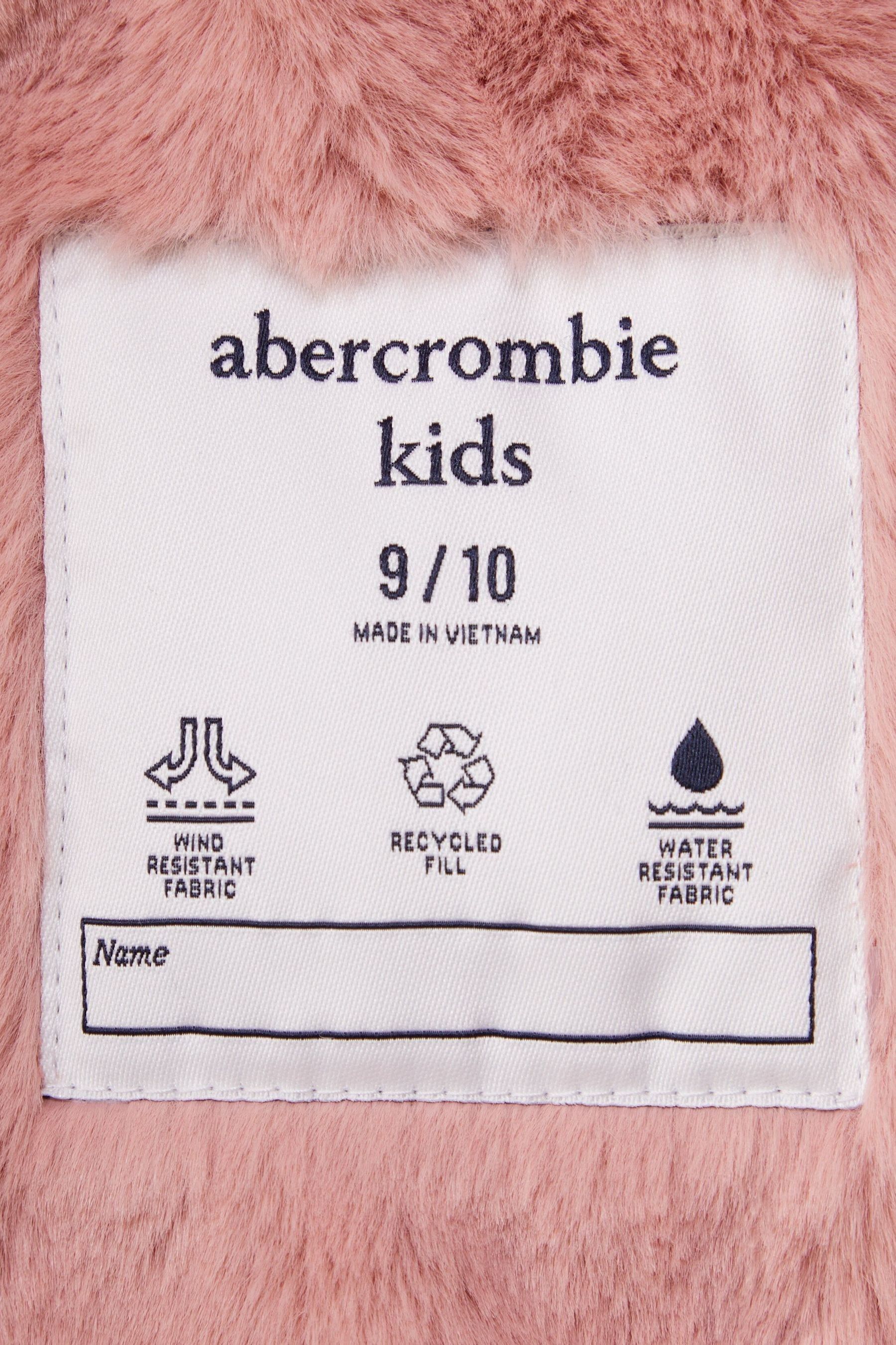Abercrombie pink teddy coat hotsell