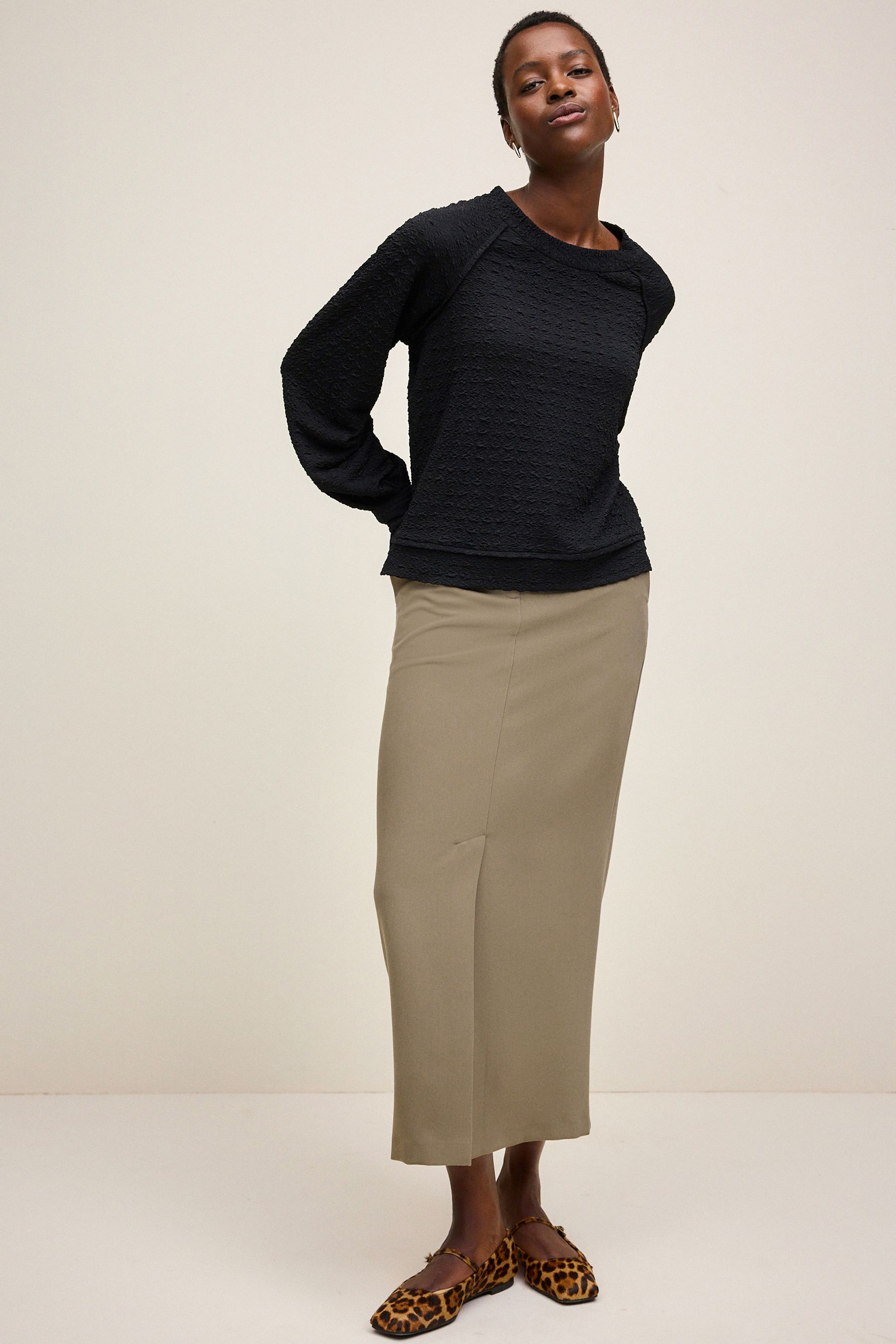 Buy Brown Khaki Twill Skirt from Next Luxembourg