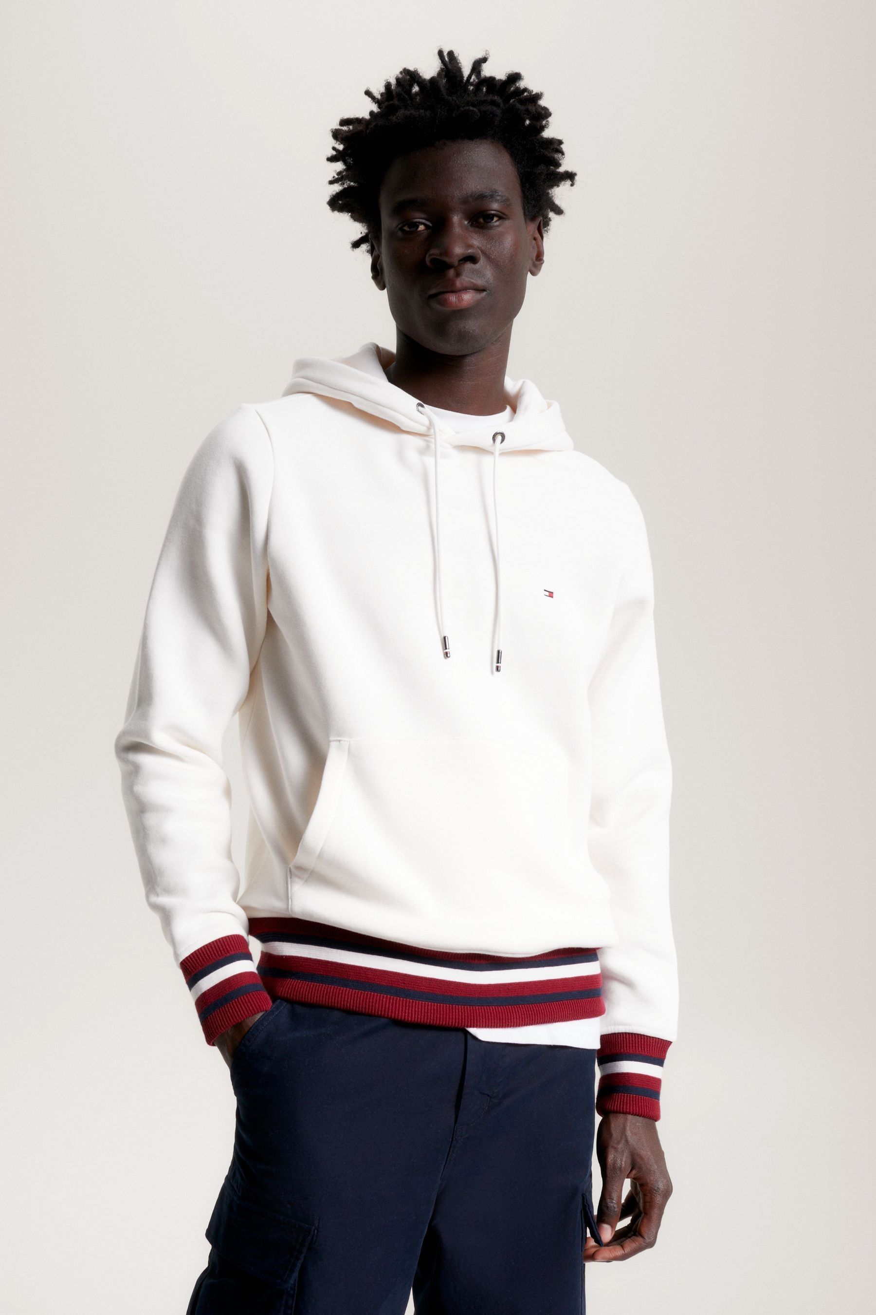 Tommy hilfiger global stripe hoodie discount