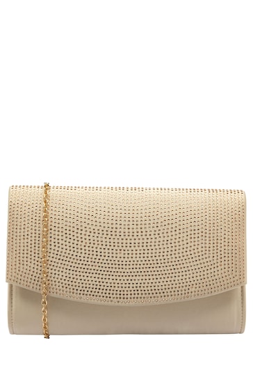 Ravel Gold Clutch Bag with Chain