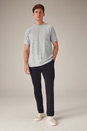 Blue Marl Textured T-Shirt - Image 4 of 7