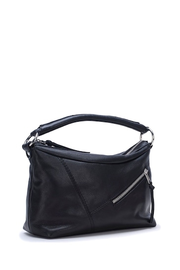 Mint Velvet Black Harri Leather Bag