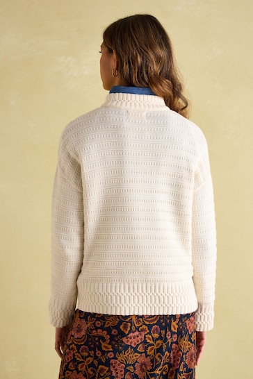 Joules Bernie Cream Crew Neck Textured Jumper