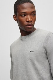 BOSS Grey Mix & Match Tracksuit Crew Neck Sweatshirt - Image 4 of 5