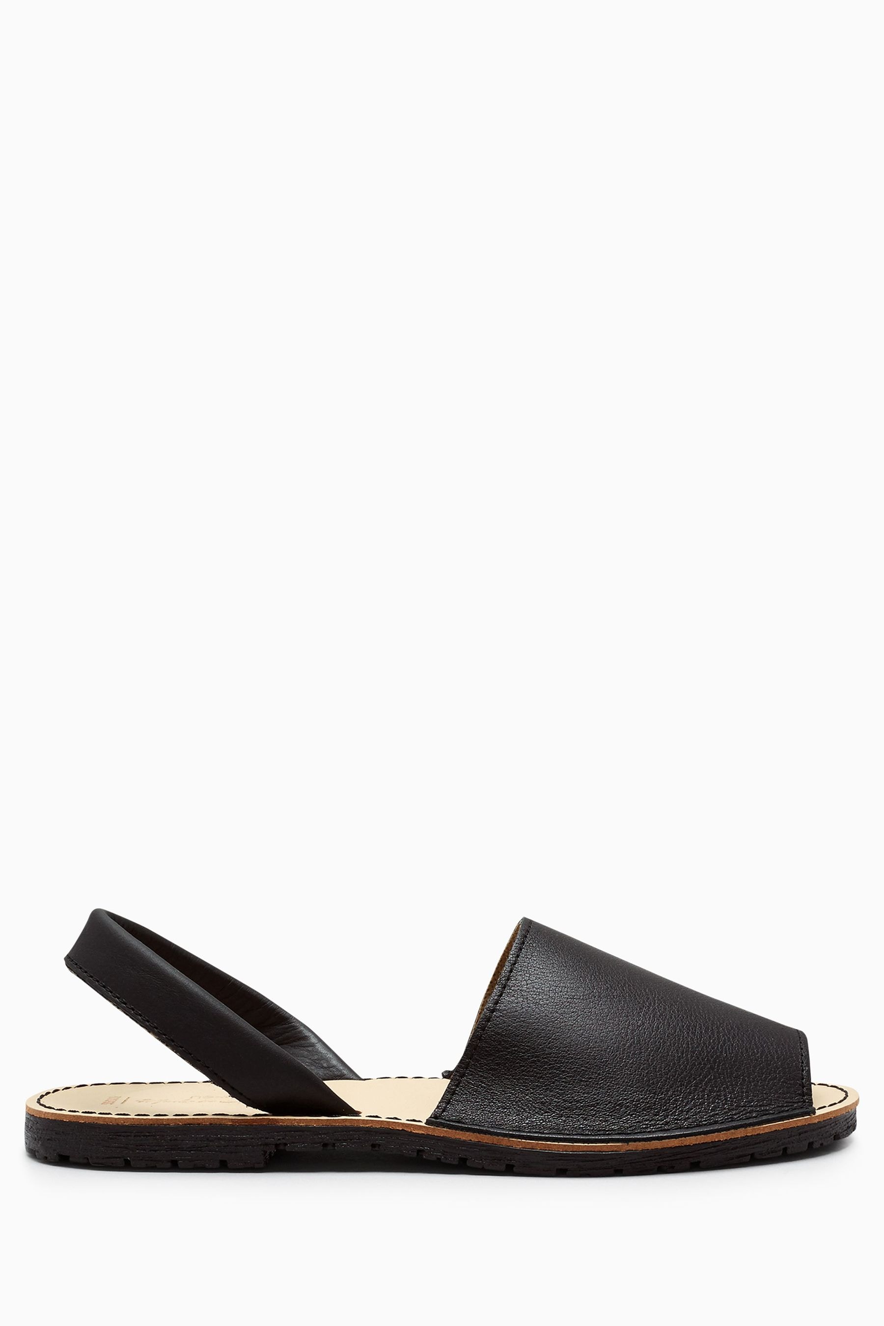 Buy Black Leather Regular Wide Fit Beach Sandals from Next Sweden