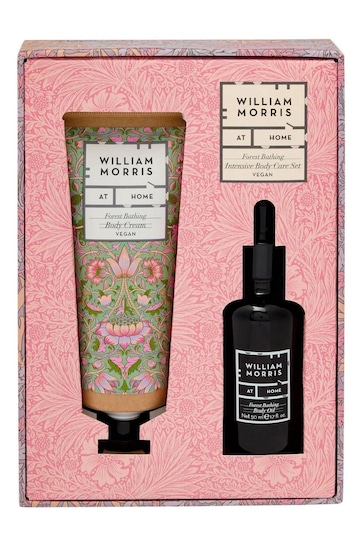 William Morris At Home Forest Bathing Intensive Body Care Set (Body Cream 100ml & Body Oil 45ml)