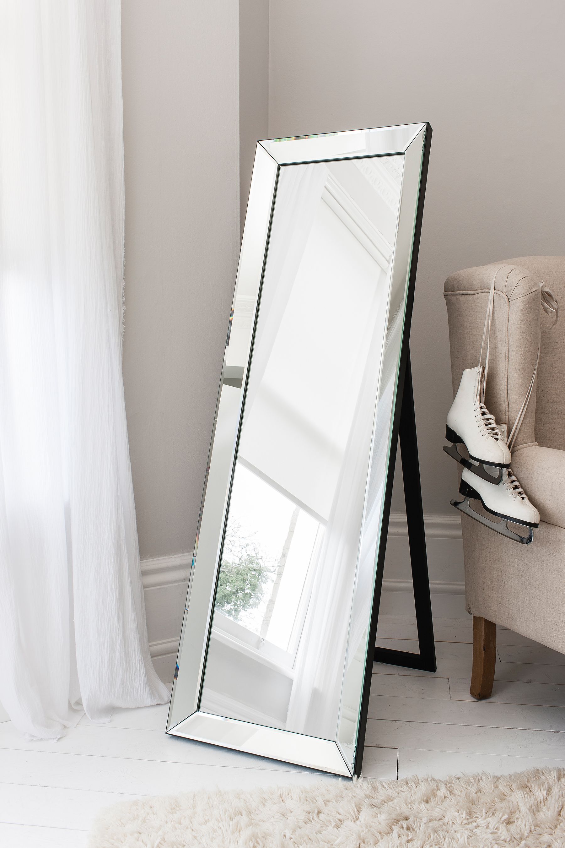 Gallery Home Silver Billingham Cheval Mirror