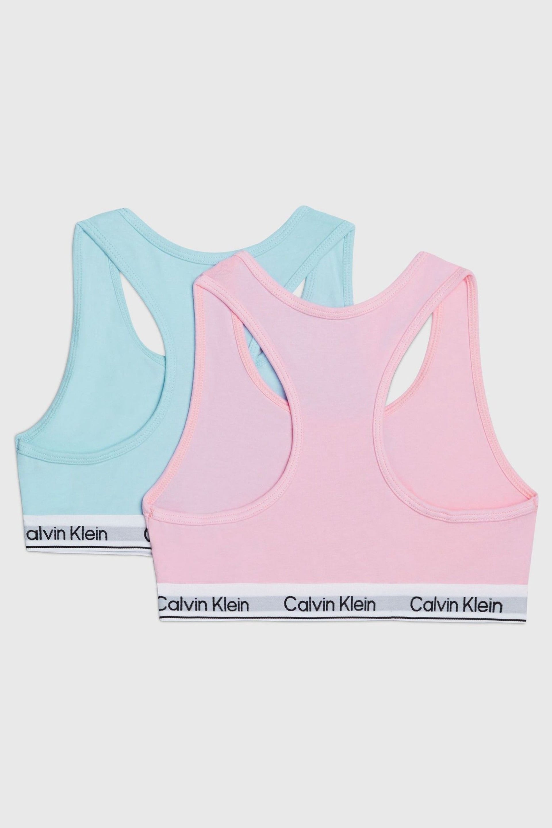 Calvin Klein Pink Bralette 2 Pack - Image 2 of 2