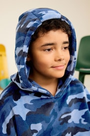 Navy Blue Camouflage Hooded Blanket (3-16yrs) - Image 4 of 7