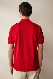 Red Regular Fit Short Sleeve Pique Polo Shirt - Image 4 of 7