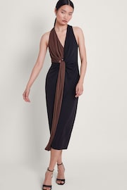 Monsoon Brown Two Tone Tia Dress - Image 1 of 5