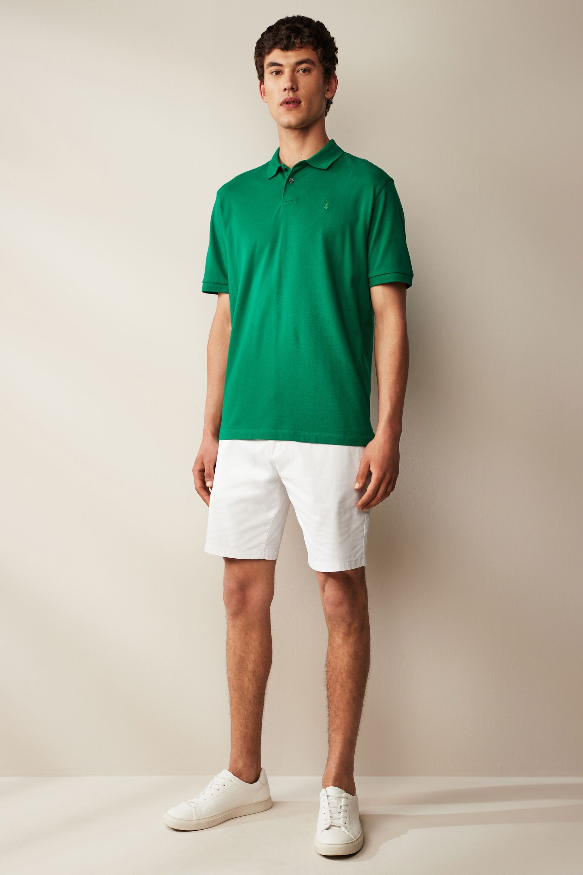 Green Tennis Regular Fit Short Sleeve Pique Polo Shirt - Image 2 of 7