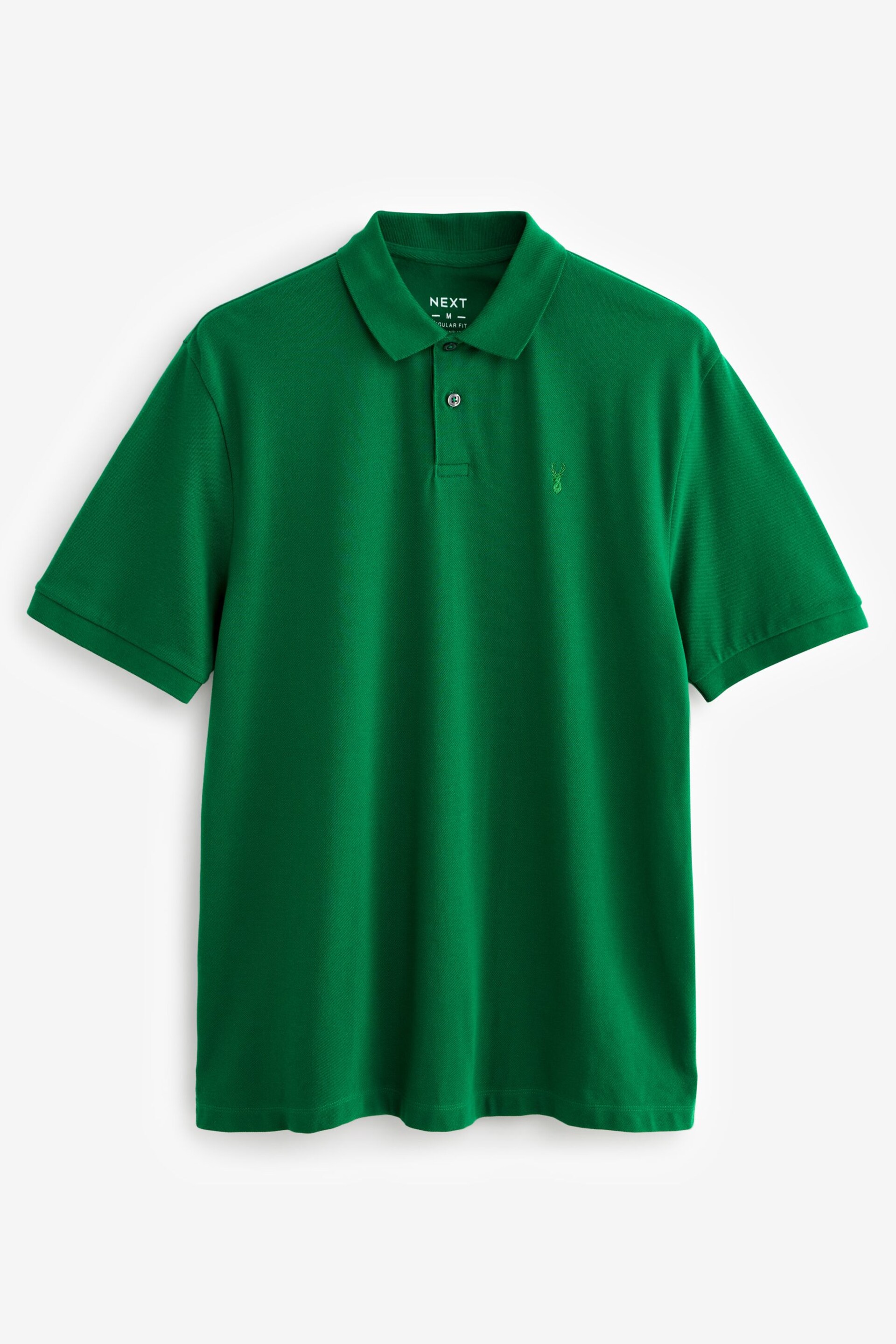 Green Tennis Regular Fit Short Sleeve Pique Polo Shirt - Image 5 of 7