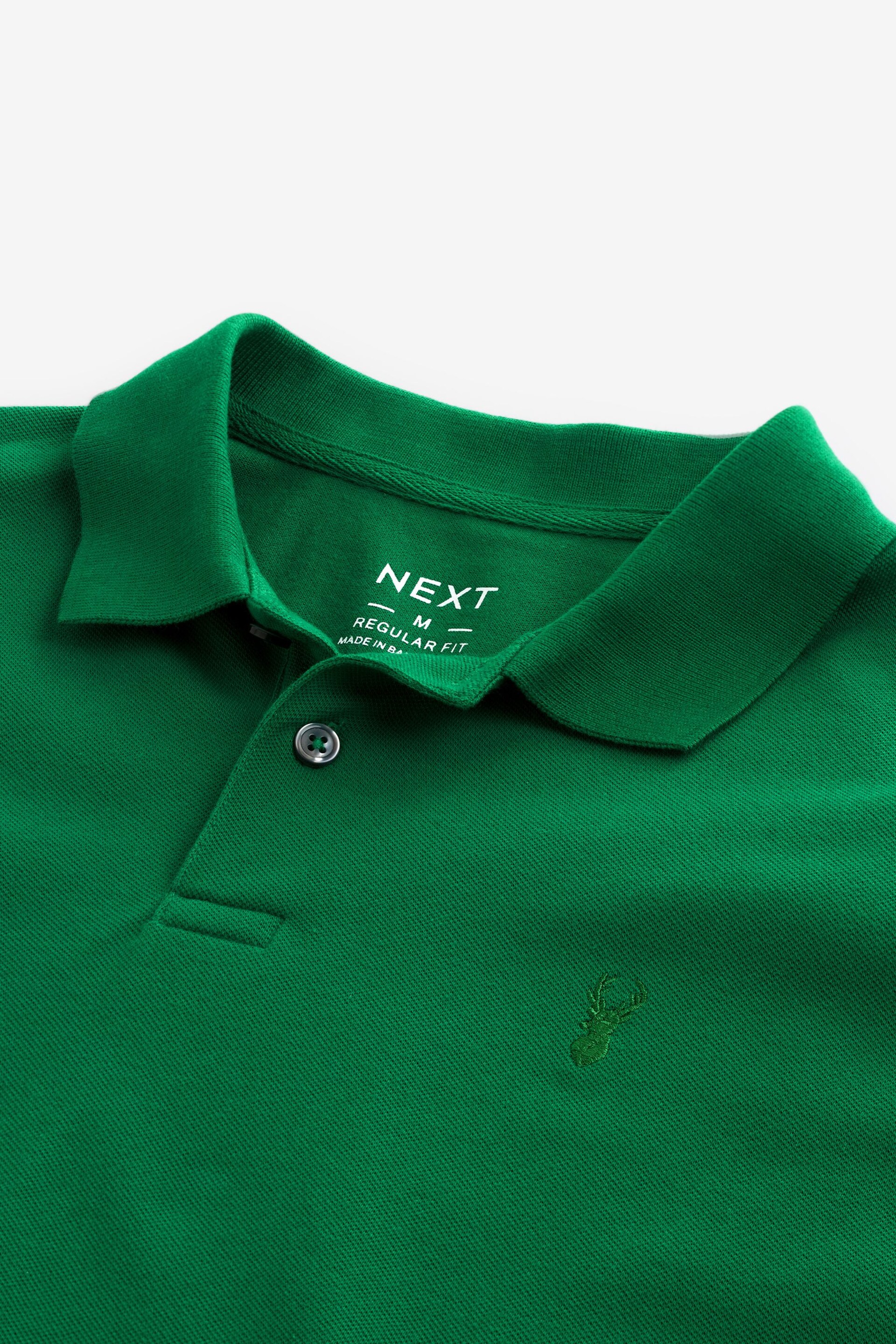 Green Tennis Regular Fit Short Sleeve Pique Polo Shirt - Image 6 of 7