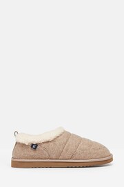 Joules Women's Lazydays Oatmeal Faux Fur Lined Slippers - Image 1 of 6