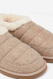 Joules Women's Lazydays Oatmeal Faux Fur Lined Slippers - Image 4 of 6