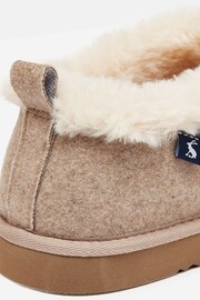 Joules Women's Lazydays Oatmeal Faux Fur Lined Slippers - Image 5 of 6