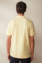 Yellow Regular Fit Short Sleeve Pique Polo Shirt - Image 4 of 7