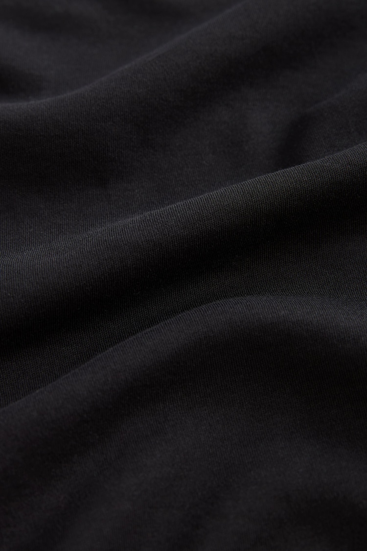 Black Flocked Short Sleeve Smart Collar Polo Shirt - Image 8 of 8