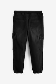 Black Cargo Jeans With Elasticated Waist (3-16yrs) - Image 7 of 8