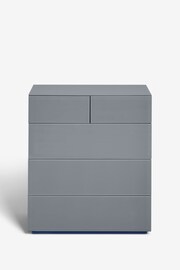 Grey Sloane Glass 5 Drawer Collection Luxe Chest of Drawers - Image 5 of 6