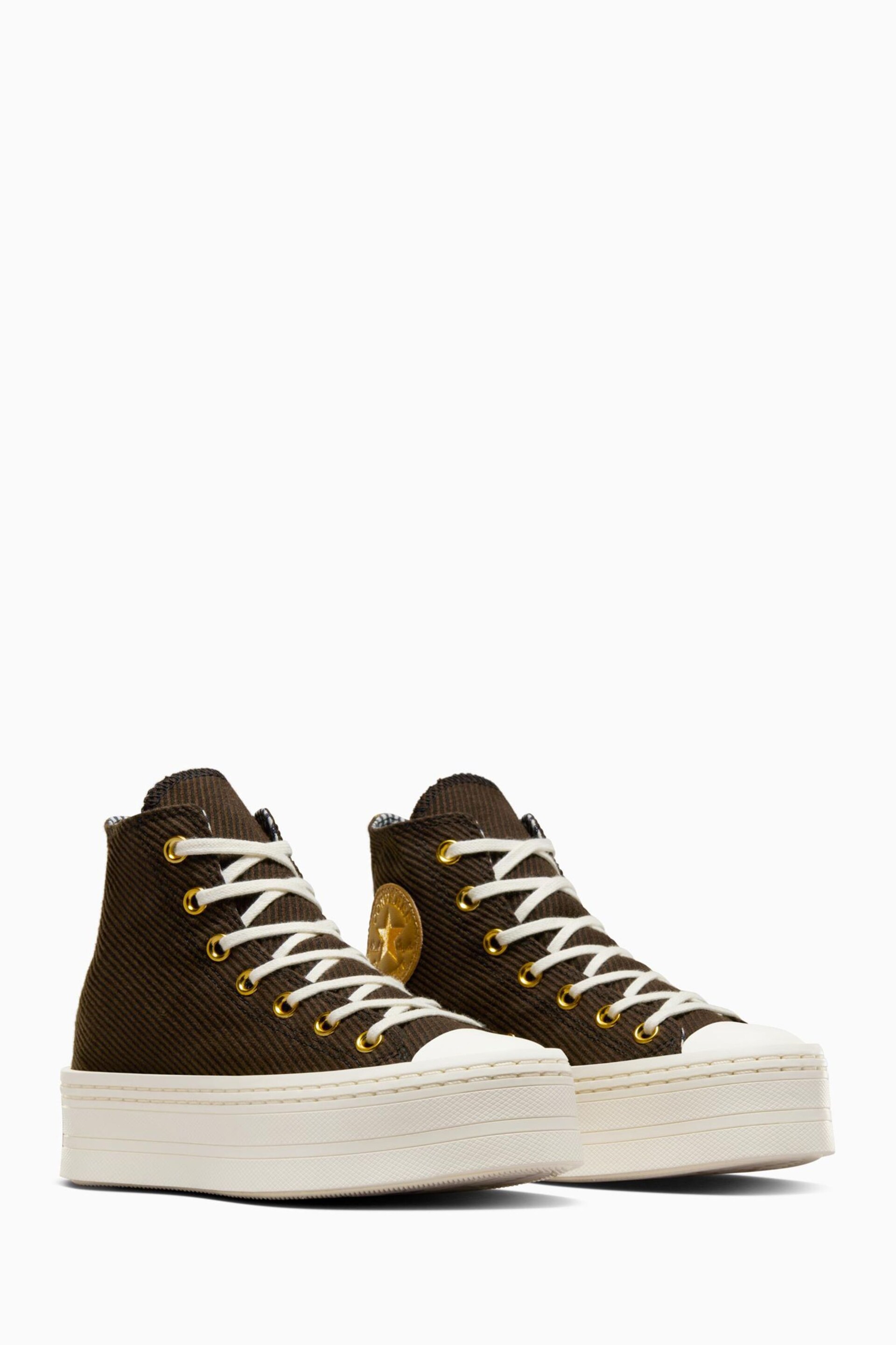Converse Brown Modern Lift Trainers - Image 3 of 16