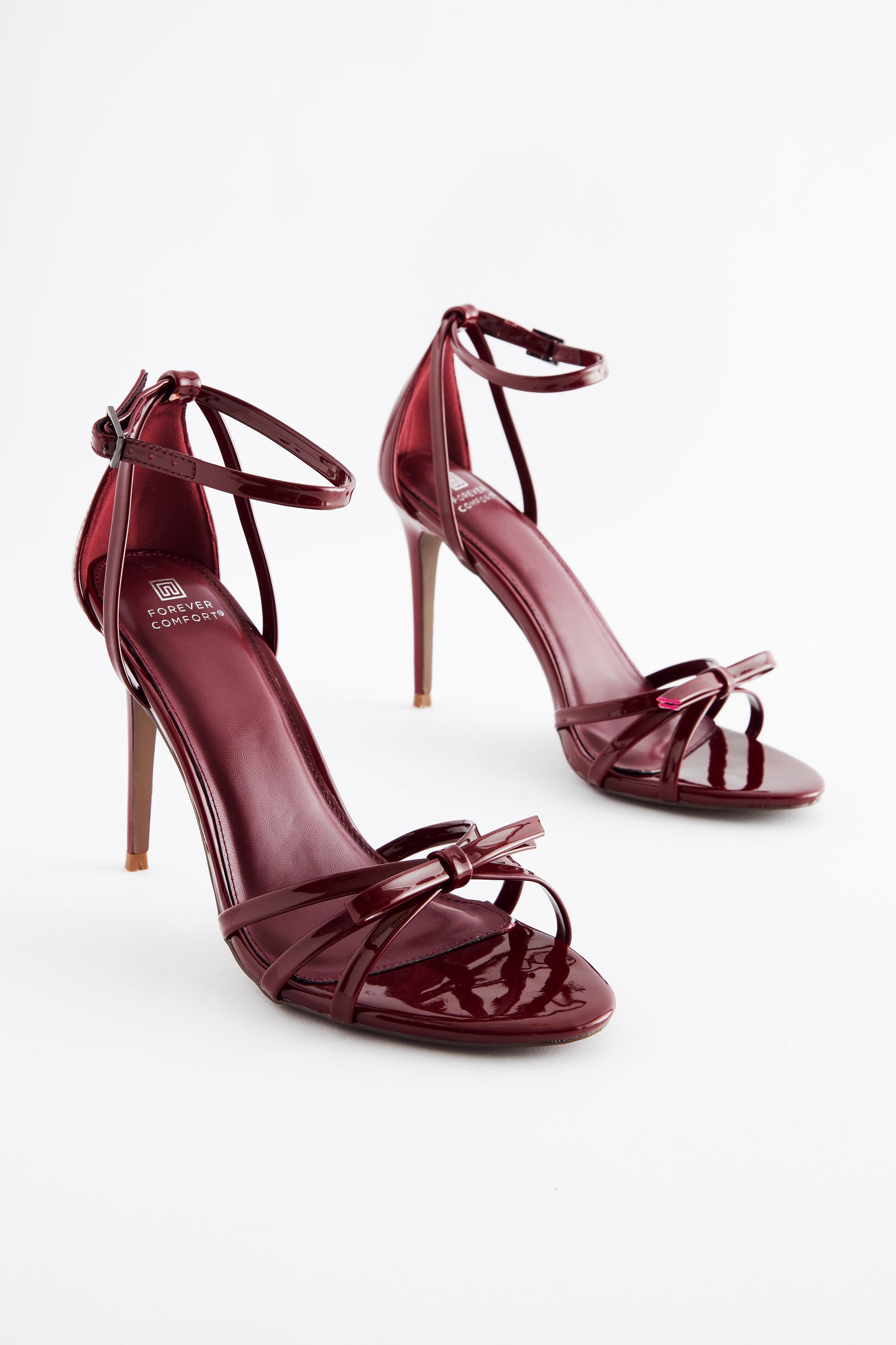 Buy Red Forever Comfort Barely There Bow Stiletto Sandals from Next Luxembourg