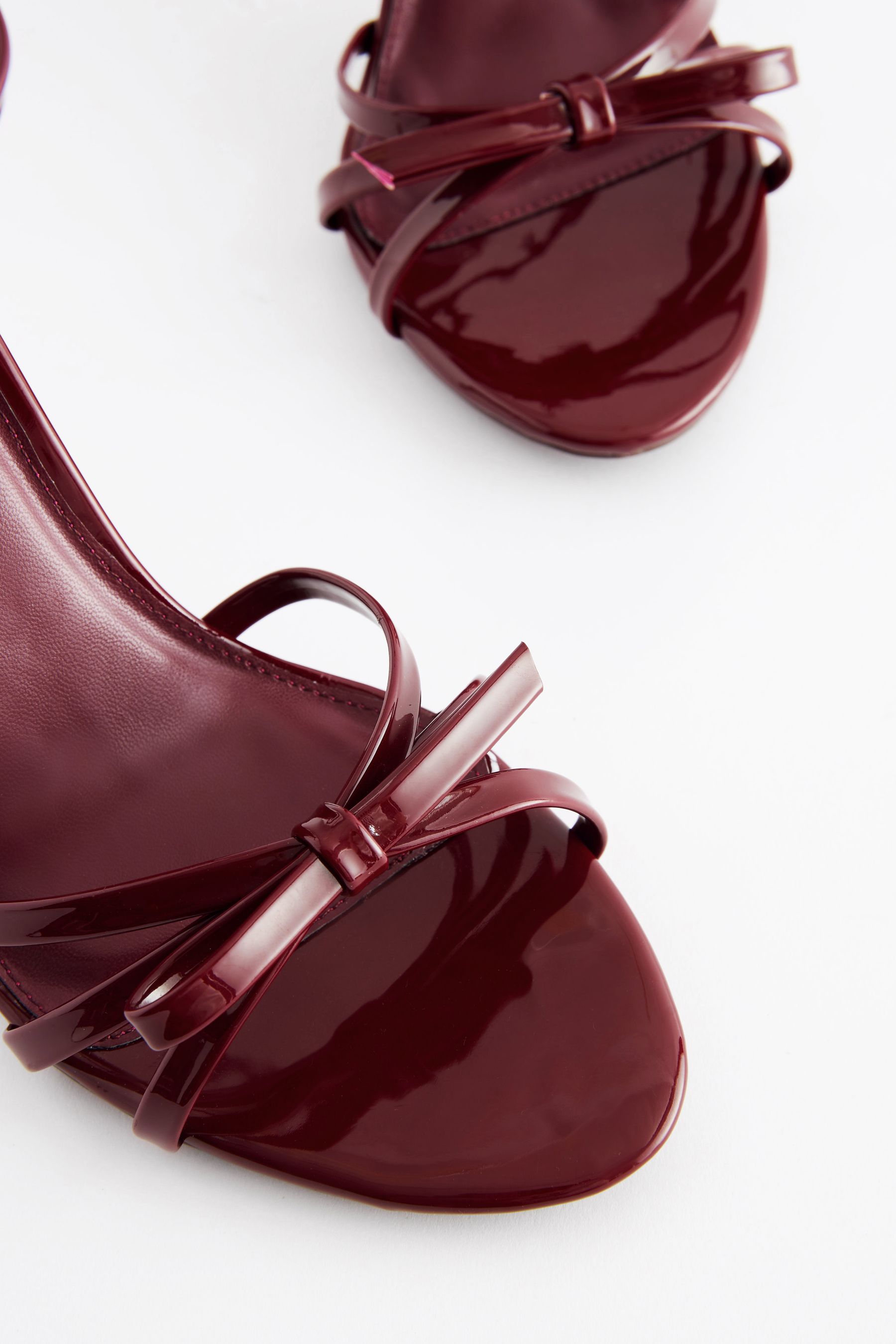 Buy Red Forever Comfort Barely There Bow Stiletto Sandals from Next Luxembourg