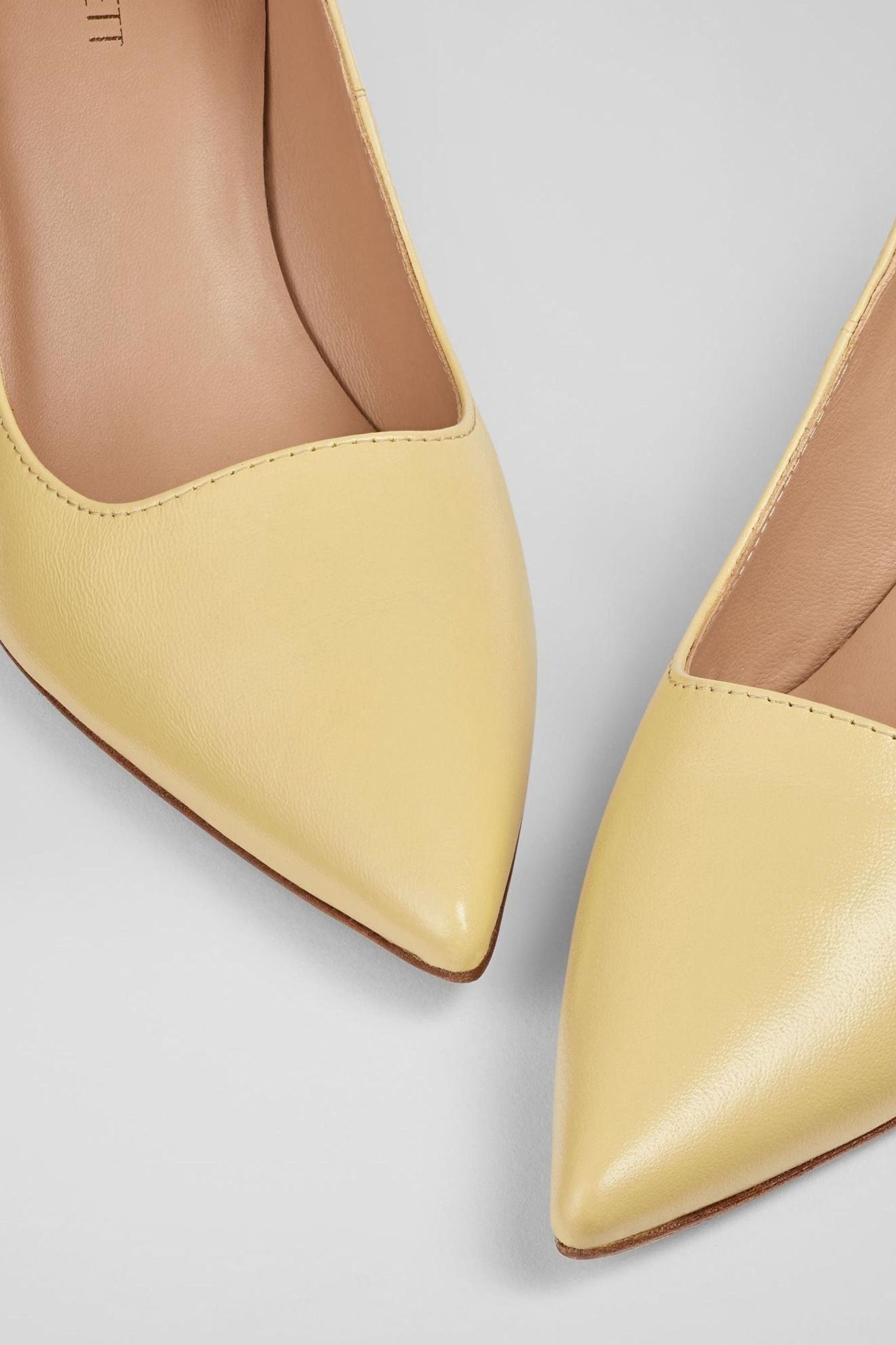 Buy LK Bennett Beatrice Pale Yellow Leather Pointed Toe Courts Shoes from Next Austria