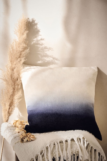French Connection Indigo Alawi Ombre Linen Cushion