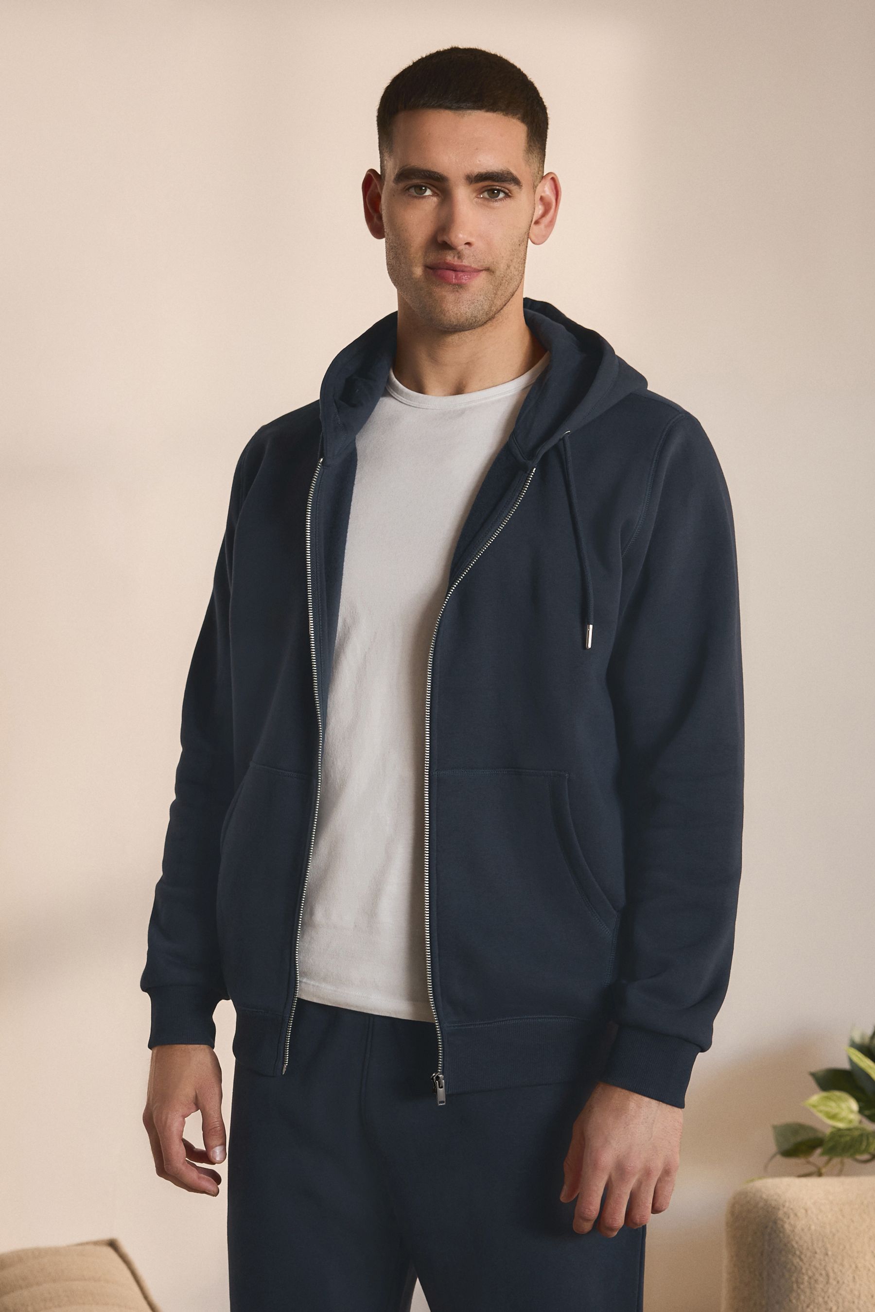Dark blue hoodie jacket hot sale