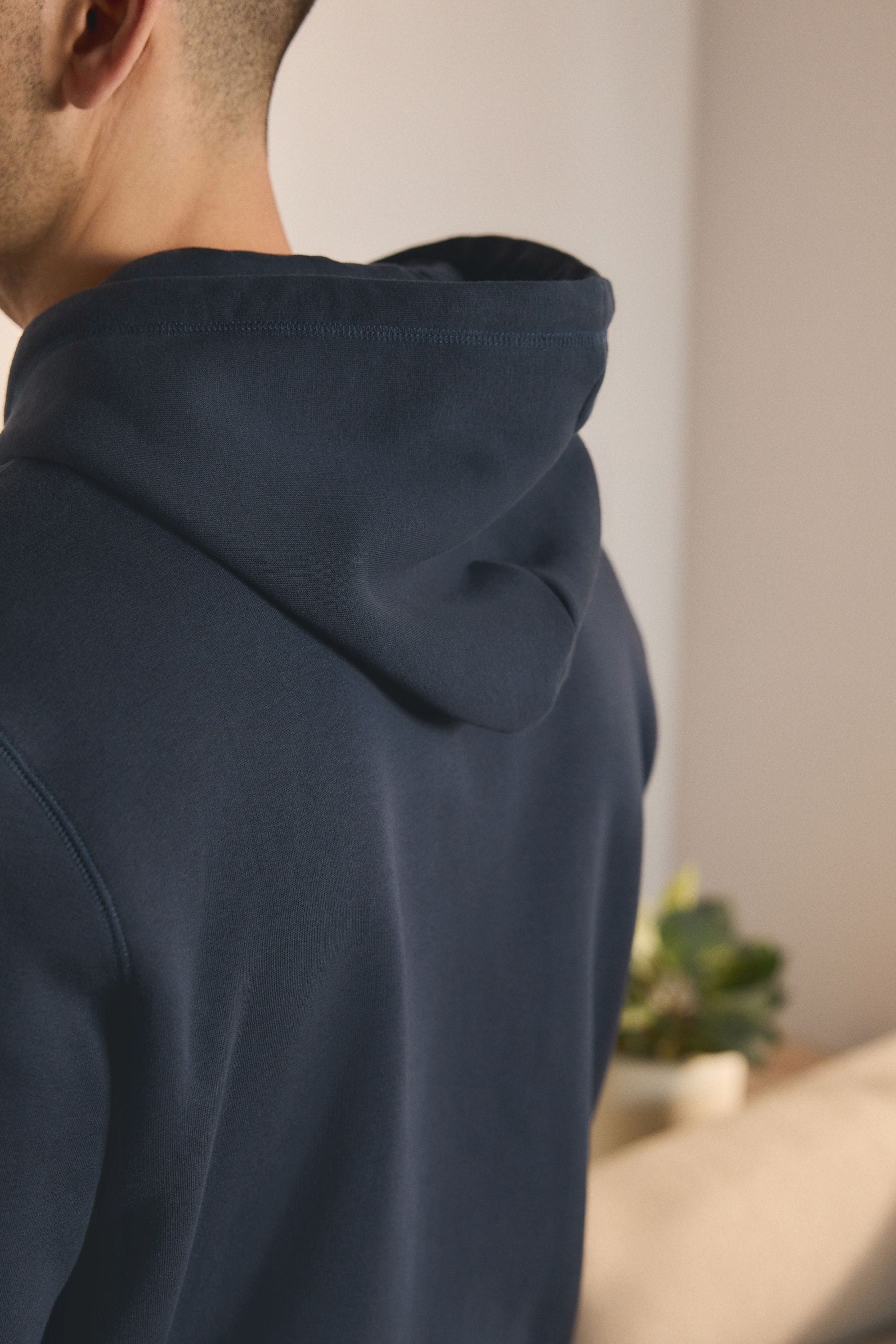 Dark blue hoodie men store