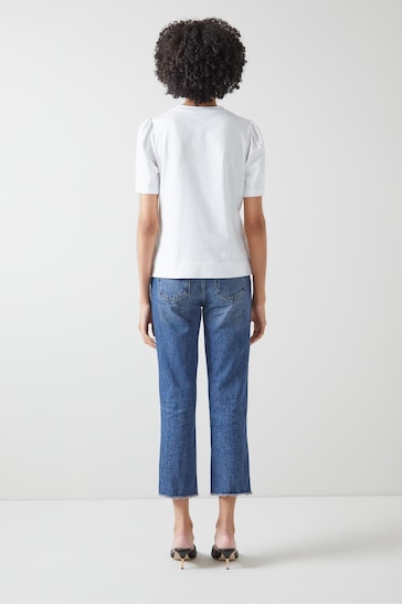 LK Bennett Issy Organic Cotton White T-Shirt